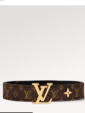 Louis Vuitton iconic Monogram Bracelet with Gold LV Logo